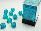 CHESSEX - Dados Cirrus Aqua/Silver 12mm c/36 - Gamesmart